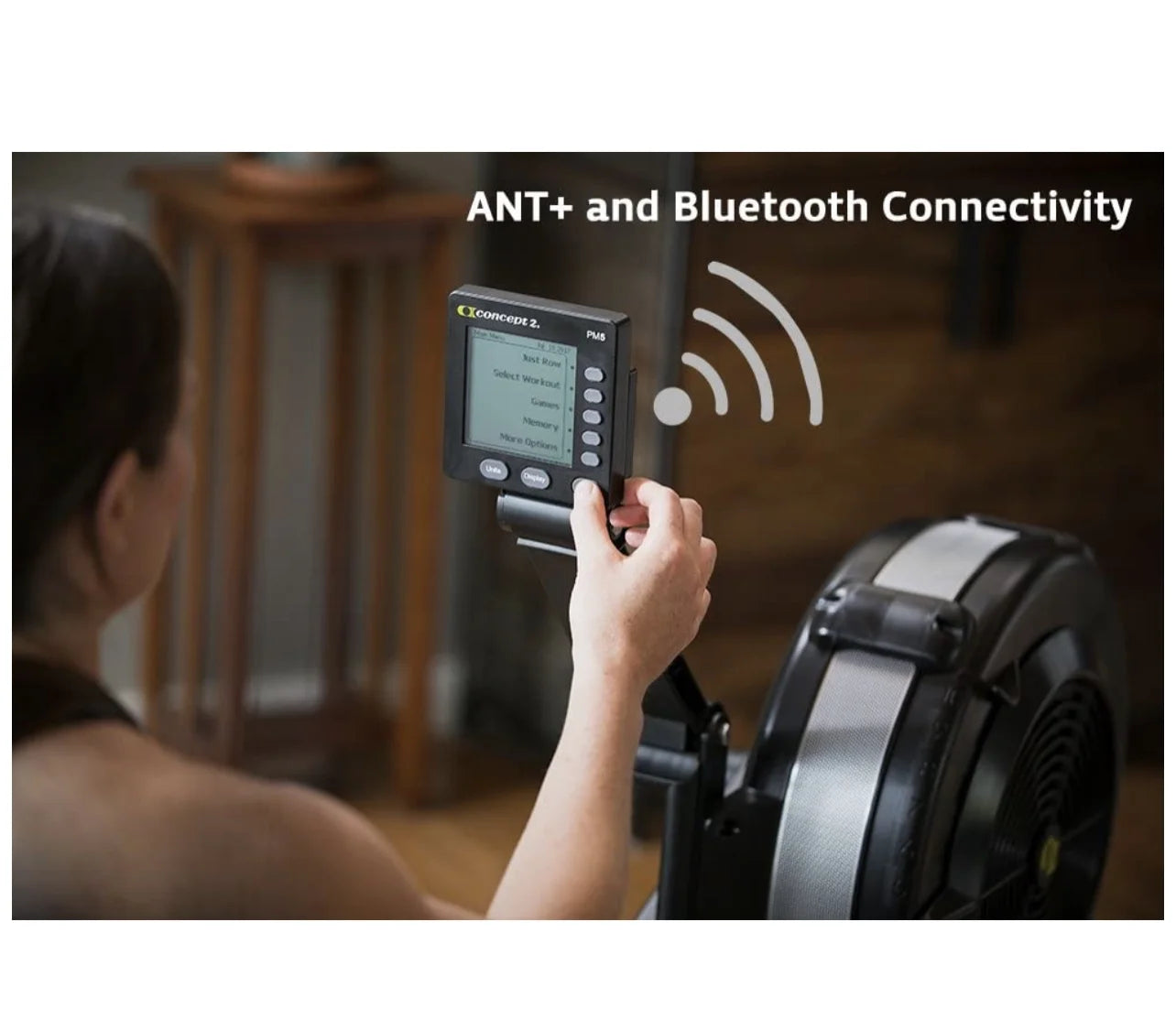 Rowerg Indoor Rowing Machine - PM5 Monitor, Device Holder, Adjustable Air Resistance, Easy Storage