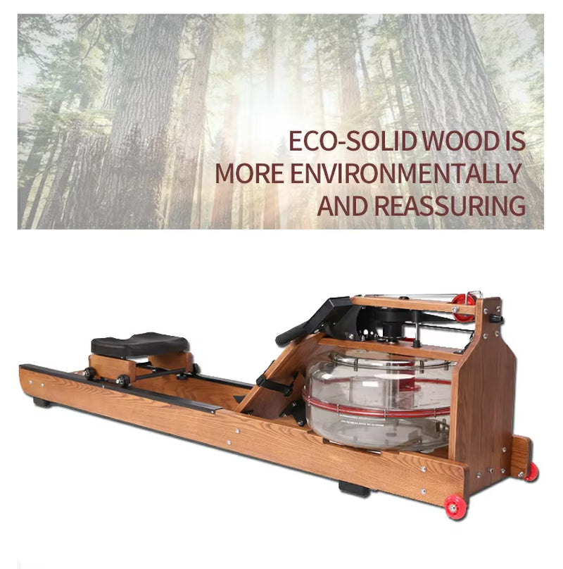 Heavy Duty Exercise Fitness Equipment Water Rowing Machine with Wood Frame Gym Equipment