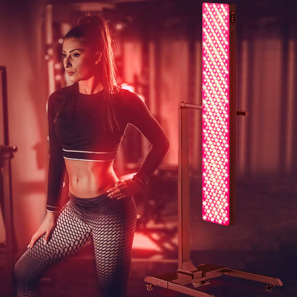 Red Light Therapy Panel with Stand 360 Degree Rotation Foldable Home Red Light Bed 600Nm 850Nm Infrared Light Therapy