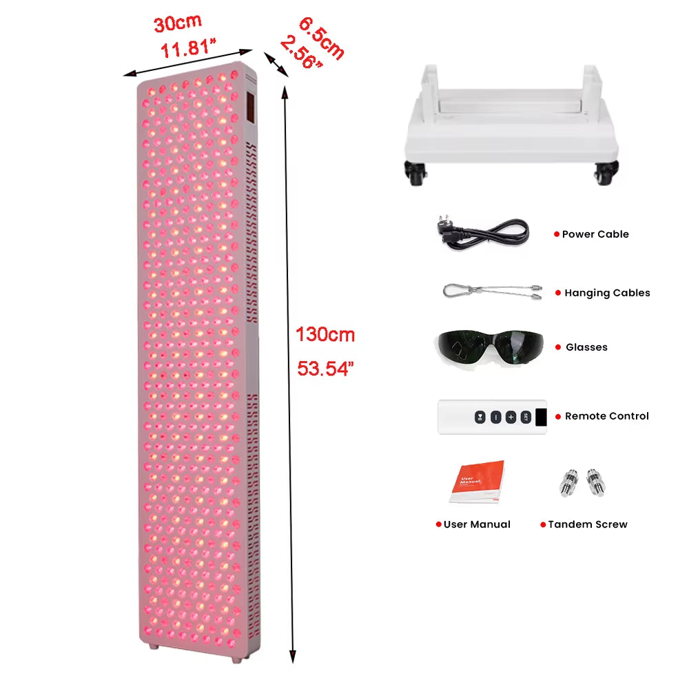 Full Body Led Red Infrared Smart Touch Screen 630,650,660, 670, 810, 830, 850,1060Nm Healing Red Light Therapy Panel with Stand
