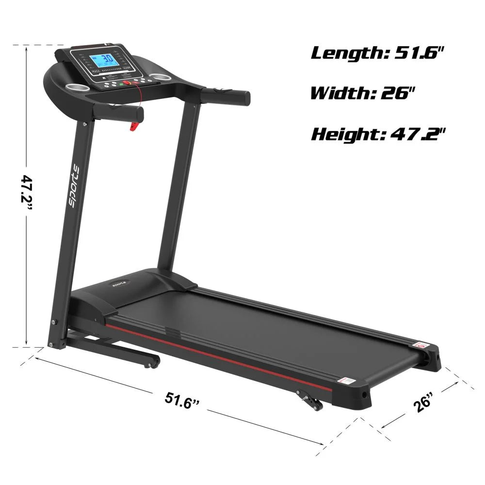 Foldable Treadmill with Incline, Folding Treadmill for Home Workout, Electric Walking Treadmill Machine 5" LCD Screen 250 Lb Capacity MP3