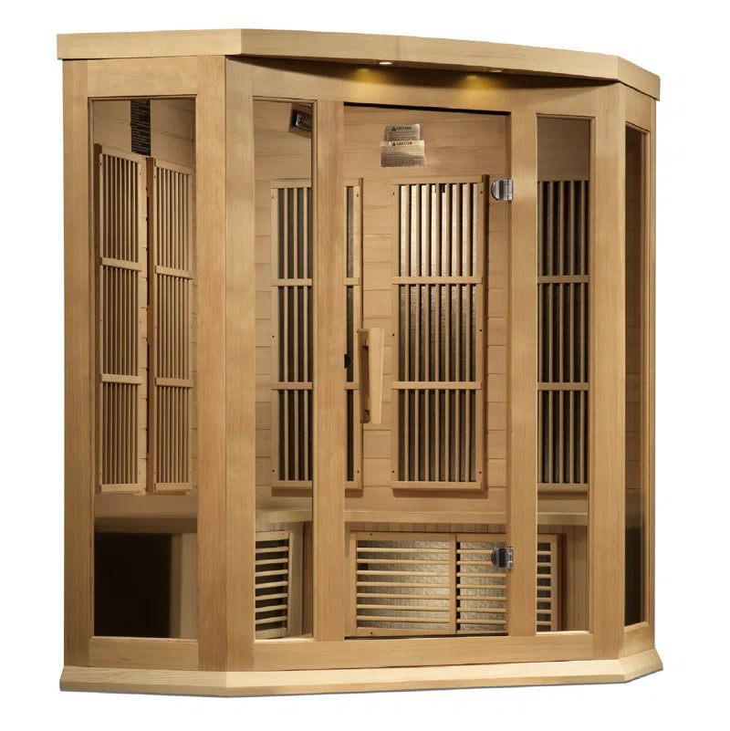 Dynamic Saunas 3 - Person Bluetooth Compatible FAR Infrared Sauna in Hemlock