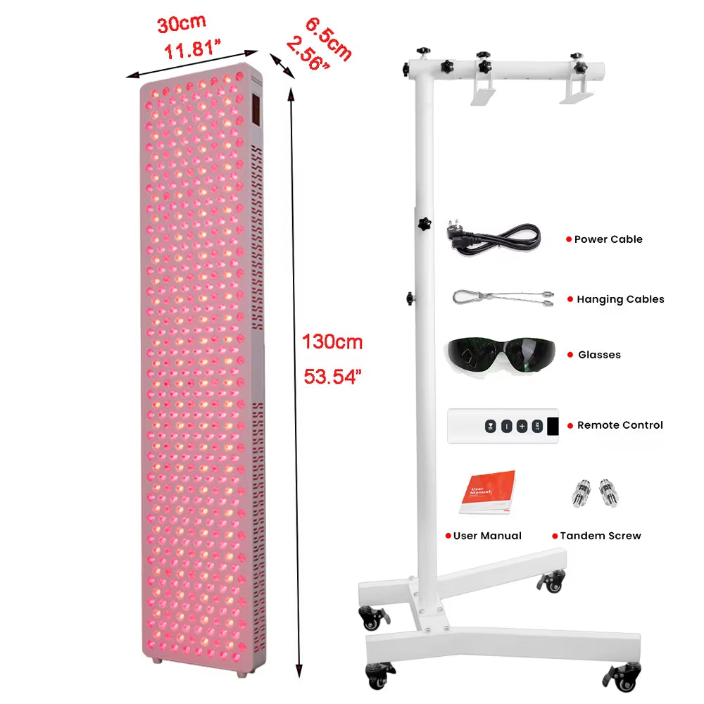 Full Body Led Red Infrared Smart Touch Screen 630,650,660, 670, 810, 830, 850,1060Nm Healing Red Light Therapy Panel with Stand