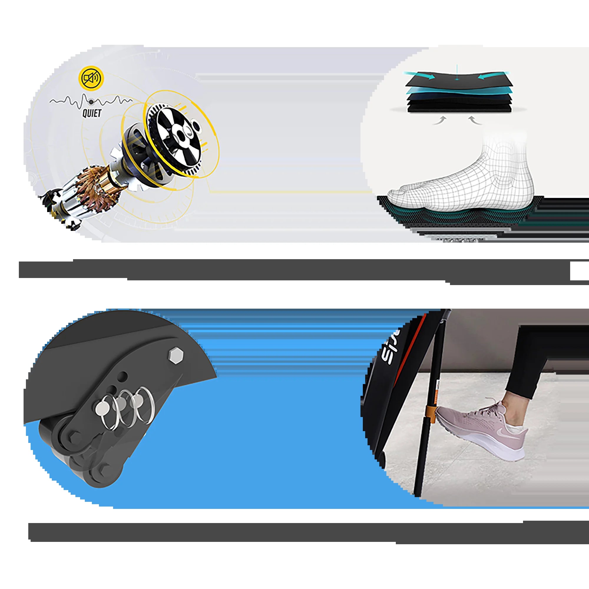 Foldable Treadmill with Incline, Folding Treadmill for Home Workout, Electric Walking Treadmill Machine 5" LCD Screen 250 Lb Capacity MP3