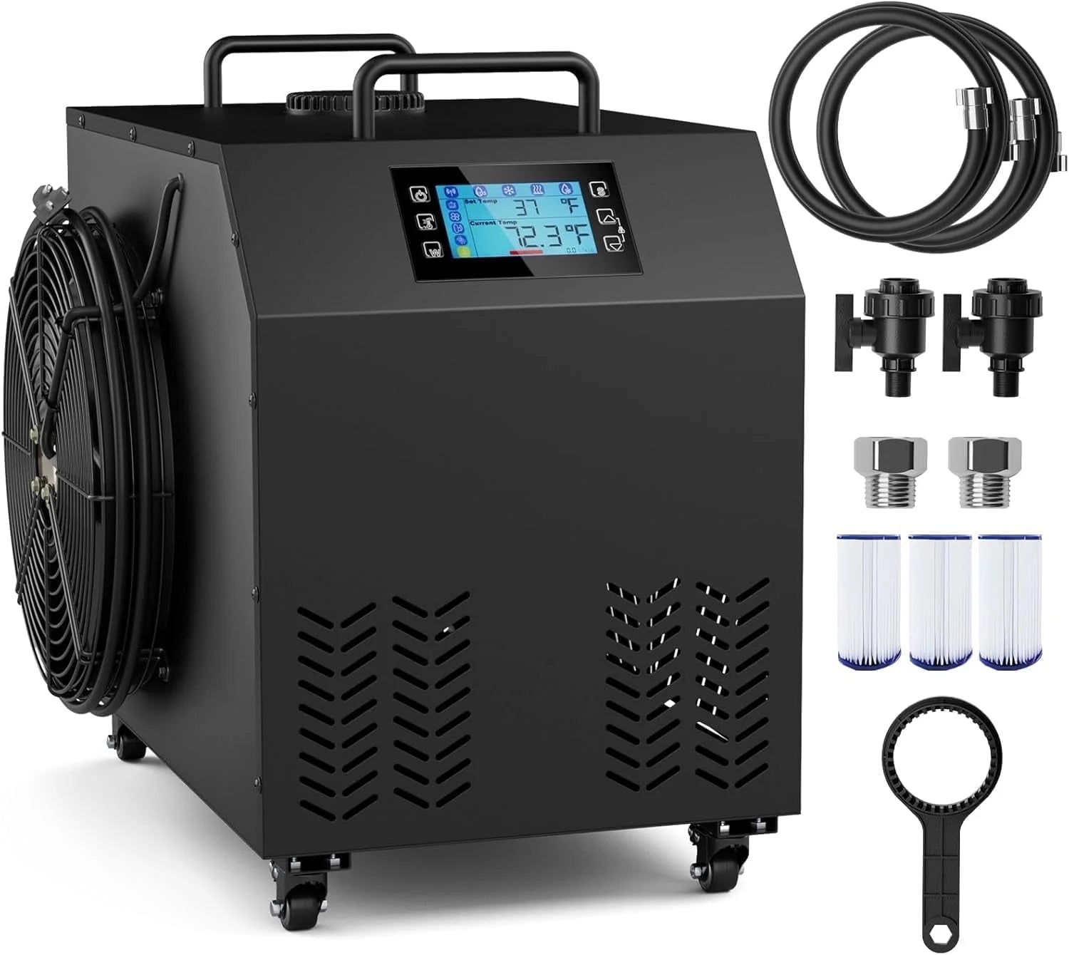 Cold Plunge Chiller 1HP, Water Chiller for Ice Bathtub 210 Gallon, Adjustable Temperature 37.4 F~107.6 F