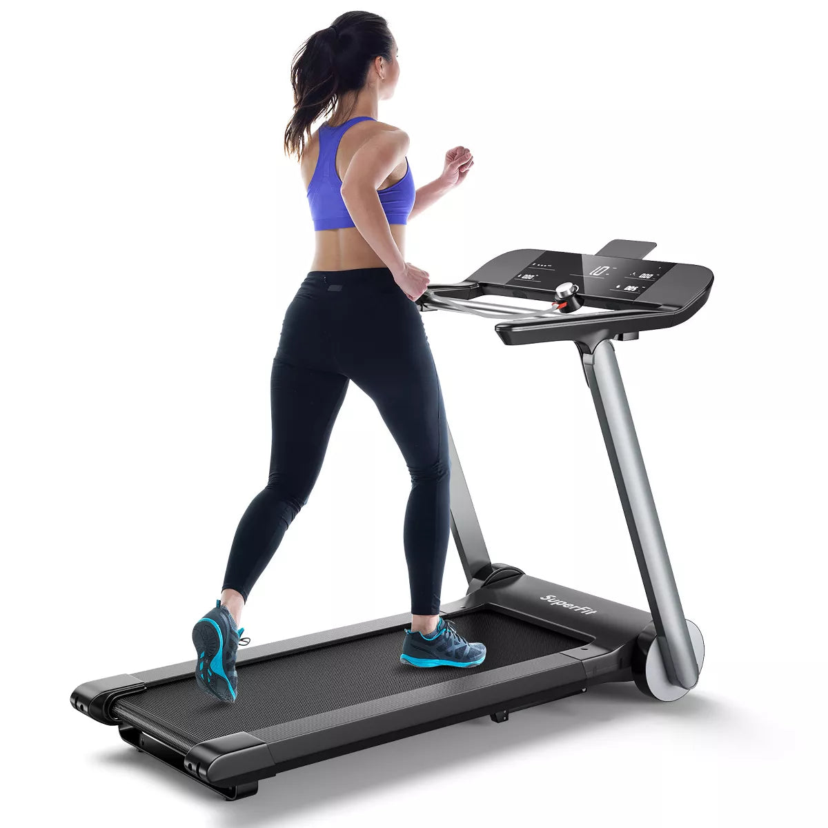 Superfit Folding Electric Treadmill Jogging Machinebluetooth10 Preset Programs