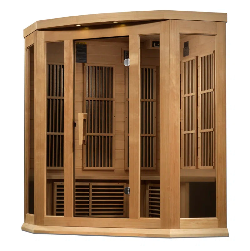 Dynamic Saunas 3 - Person Bluetooth Compatible FAR Infrared Sauna in Hemlock