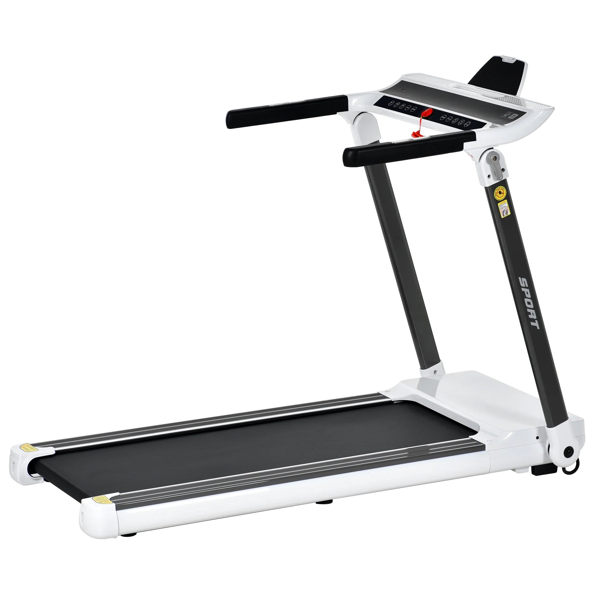 3.5HP Folding Electric Treadmill with Incline Medium Running Machine ，Running Fitness Machine Gym，330Lb Folding Treadmill Electric Motorized Power 14.8KM/H